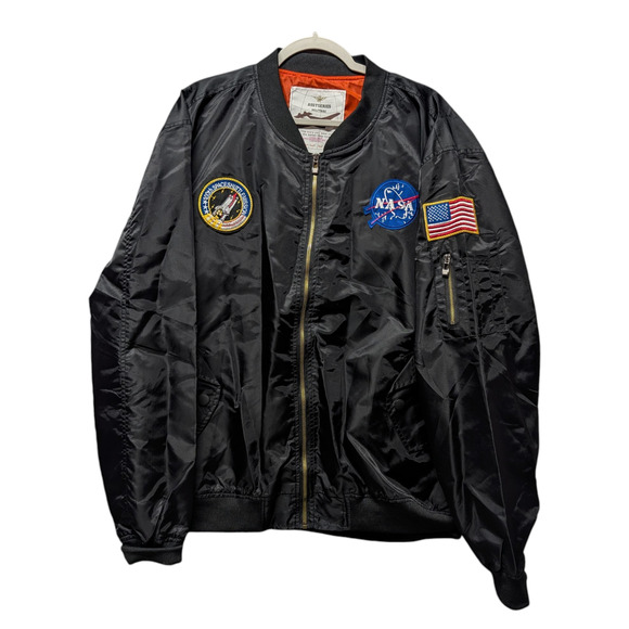 Modern NASA 100th Space Shuttle Mission Military Bomber Jacket - Picture 1 of 7